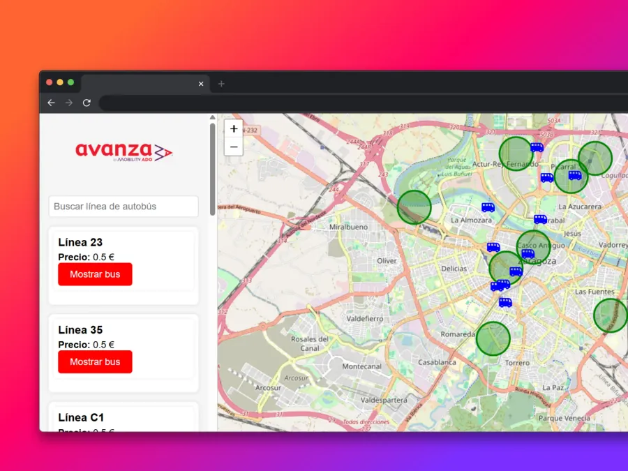 BusAvanza — captura del proyecto