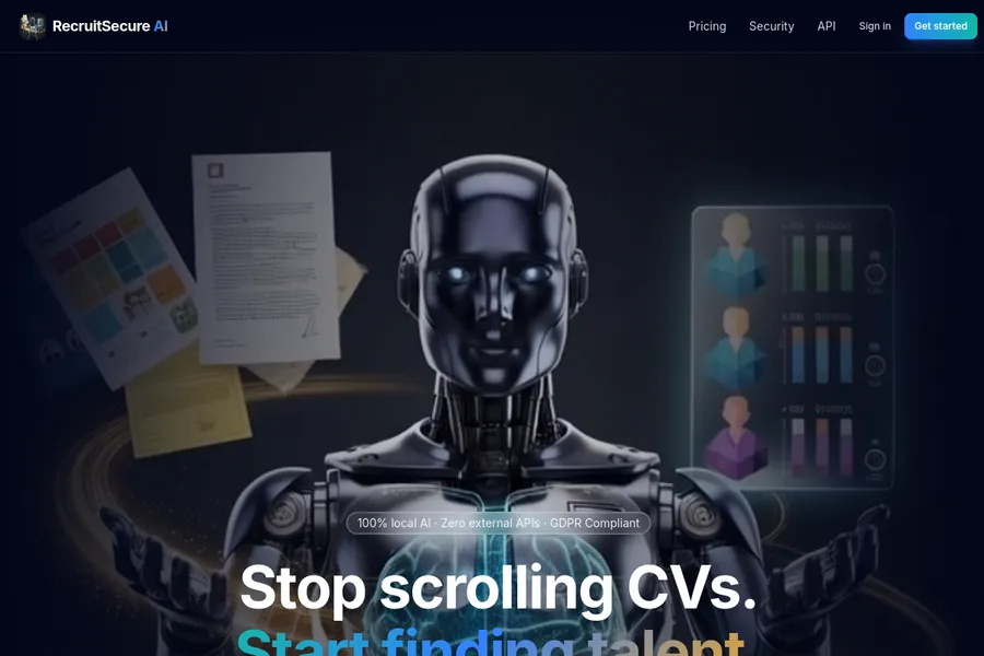 RecruitSecure AI — búsqueda semántica de candidatos — captura del proyecto